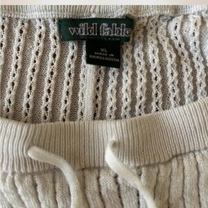 Wild Fable Ivory Textured Sweatpants